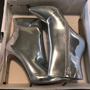 ALDO Loreni Metallic Stiletto Booties 9